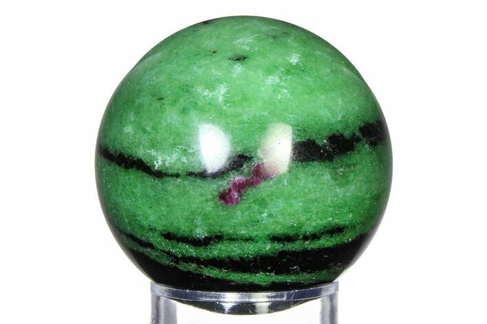 Polished Ruby Zoisite Sphere - Tanzania #315126
